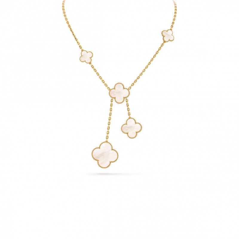 VAN CLEEF ARPELS MAGIC ALHAMBRA NECKLACE 6 MOTIFS VCARD79100