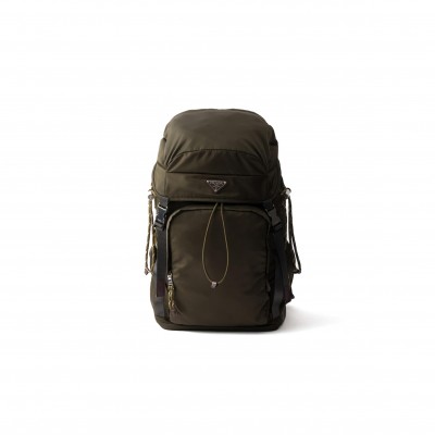 PRADA SPEEDROCK RE-NYLON AND LEATHER BACKPACK 2VZ123 (46*28*22cm)