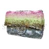 CHANEL MASTER PINK GREEN SILVER SEQUINS MINI FLAP BAG (20*14*5cm) 