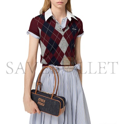 MIU MIU BEAU DENIM BAG 5BB173 (28*11.5*8cm) MIU MIU BEAU DENIM BAG 5BB173 (28*11.5*8cm)