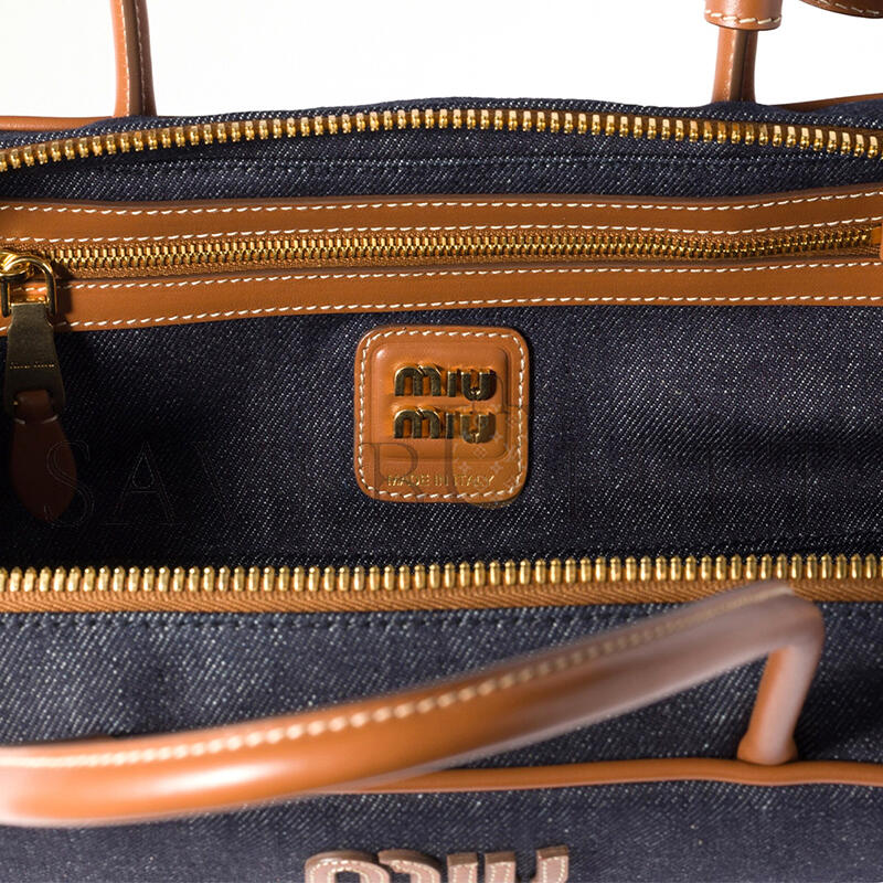 MIU MIU BEAU DENIM BAG 5BB173 (28*11.5*8cm) MIU MIU BEAU DENIM BAG 5BB173 (28*11.5*8cm)
