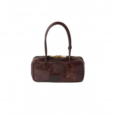MIU MIU BEAU LEATHER PATCHWORK BAG 5BB173 (28*11.5*8cm)