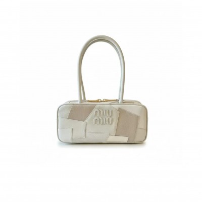 MIU MIU BEAU LEATHER PATCHWORK BAG 5BB147 (28*11.5*8cm) MIU MIU BEAU LEATHER PATCHWORK BAG 5BB147 (28*11.5*8cm)