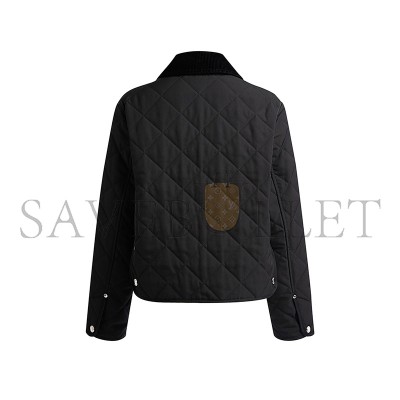 BURBERRY CORDUROY-TRIMMED QUILTED SHELL JACKET 8078519 BURBERRY CORDUROY-TRIMMED QUILTED SHELL JACKET 8078519