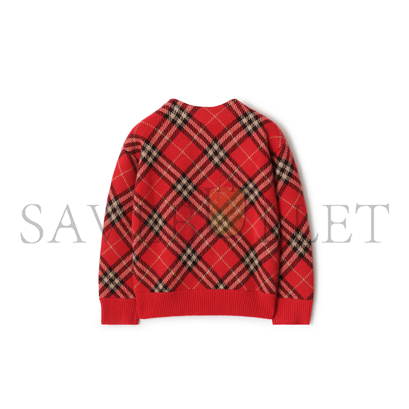 BURBERRY WOOL CARDIGAN IN CHECK 81184121 BURBERRY WOOL CARDIGAN IN CHECK 81184121