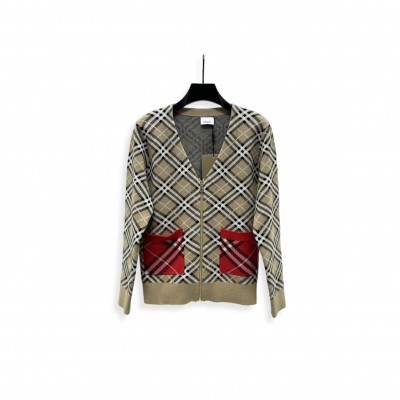 BURBERRY WOOL CARDIGAN IN CHECK 81184121 BURBERRY WOOL CARDIGAN IN CHECK 81184121