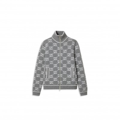 GUCCI GG BOUCLÉ STITCH JACQUARD CARDIGAN 814285