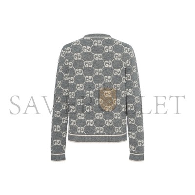 GUCCI WOOL JACQUARD KNIT CARDIGAN 713300 GUCCI WOOL JACQUARD KNIT CARDIGAN 713300