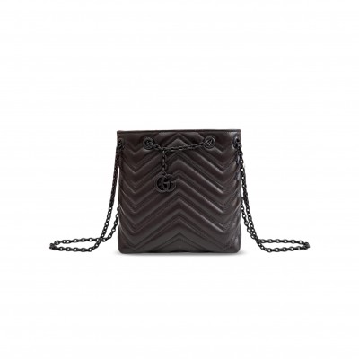 GUCCI GG MARMONT NANO BUCKET BAG 856404 (17*16*6.5cm) GUCCI GG MARMONT NANO BUCKET BAG 856404 (17*16*6.5cm)