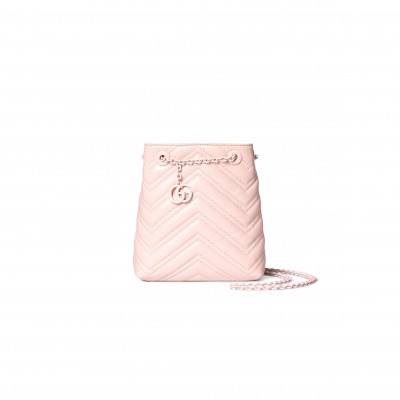 GUCCI GG MARMONT NANO BUCKET BAG 856404 (17*16*6.5cm)