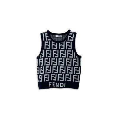 FENDI CREW NECK PULLOVER KNITTED VEST