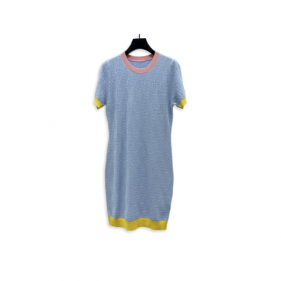 FENDI DRESS LIGHT BLUE FF