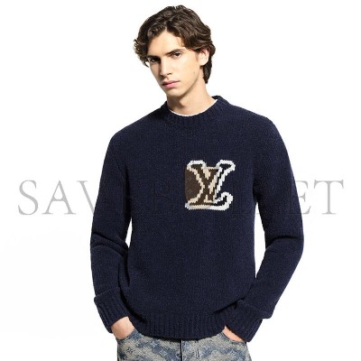 LOUIS VUITTON LV INTARSIA CREWNECK 1AJAYX LOUIS VUITTON LV INTARSIA CREWNECK 1AJAYX