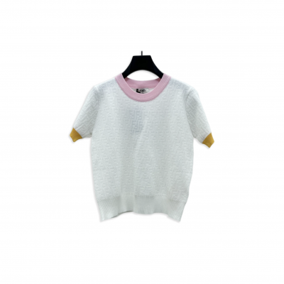 FENDI CREW NECK KNITTED SHORT SLEEVE FENDI CREW NECK KNITTED SHORT SLEEVE