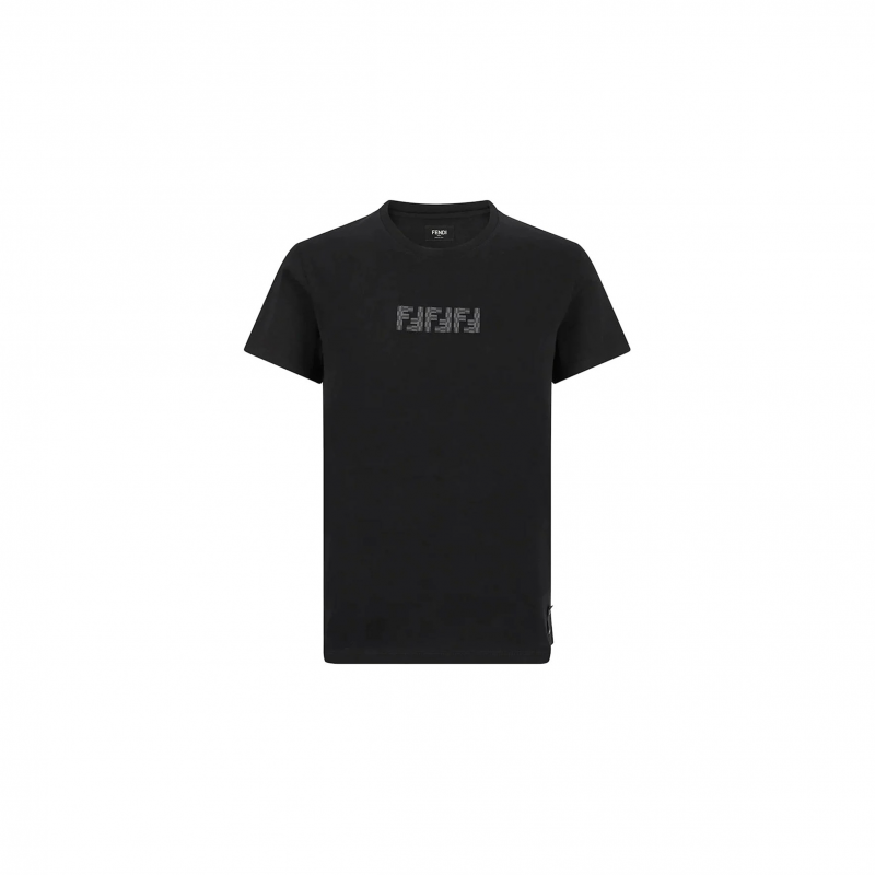 FENDI FF LABYRINTH CREW NECK T-SHIRT