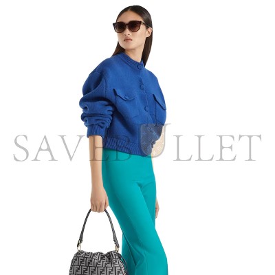 FENDI JACKET BLUE WOOL JACKET FZJ600AYM2F1UKI FENDI JACKET BLUE WOOL JACKET FZJ600AYM2F1UKI