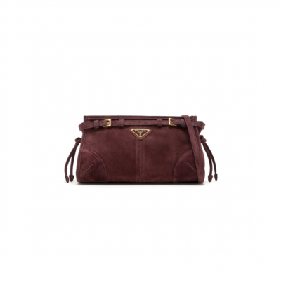 PRADA BONNIE SMALL LEATHER SHOULDER BAG 1BH215 (26*14*12cm)