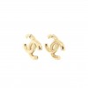 CHANEL CLASSIC CC DANGLE HOOP EARRINGS METAL LARGE 
