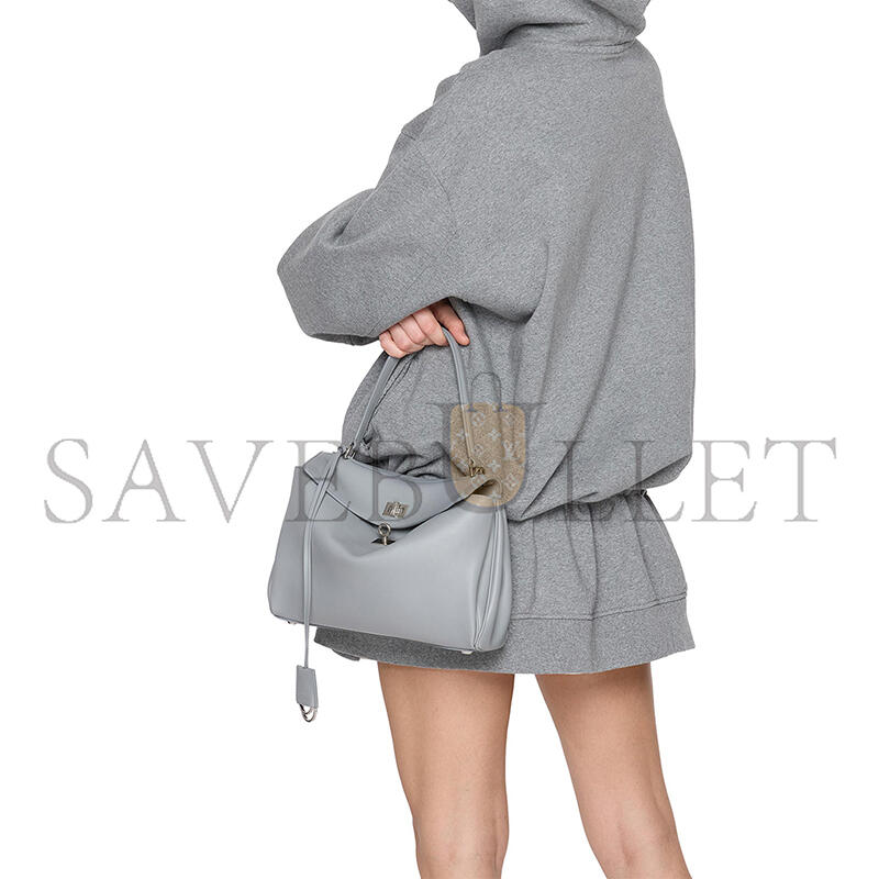 BALENCIAGA WOMEN'S RODEO HANDBAG SMALL IN CLOUD GREY 7897792AA4U1142 (29*20*10cm) BALENCIAGA WOMEN'S RODEO HANDBAG SMALL IN CLOUD GREY 7897792AA4U1142 (29*20*10cm)