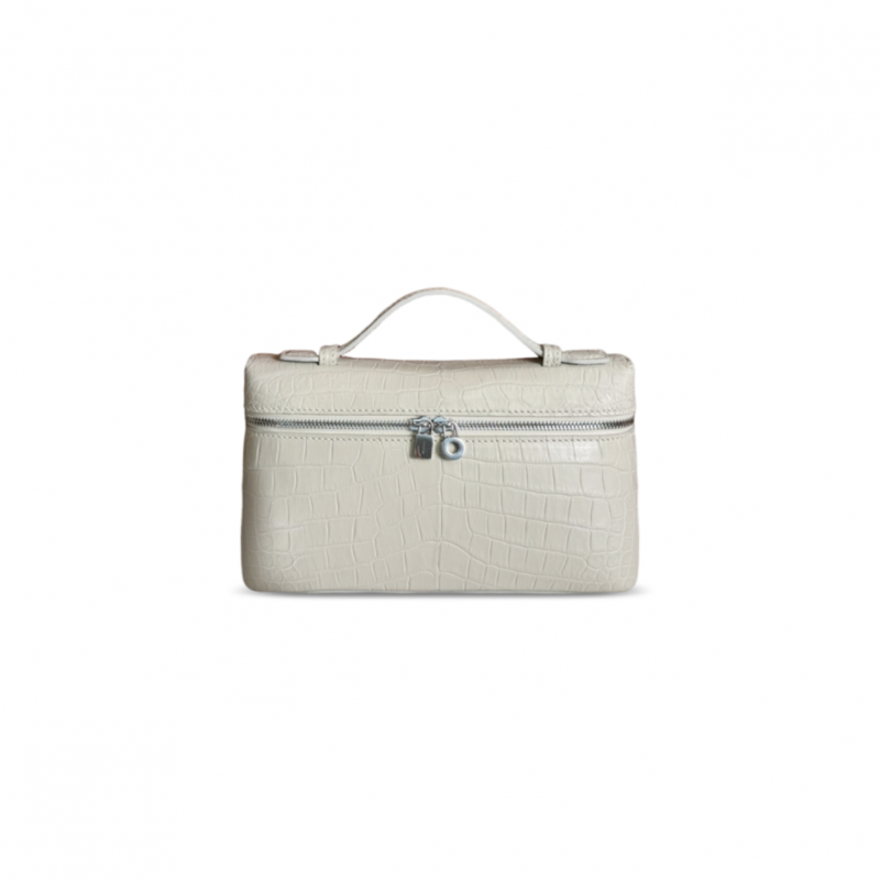 LORO PIANA EXTRA POCKET L19 CROCODILE LEATHER (19*11*6.5cm)