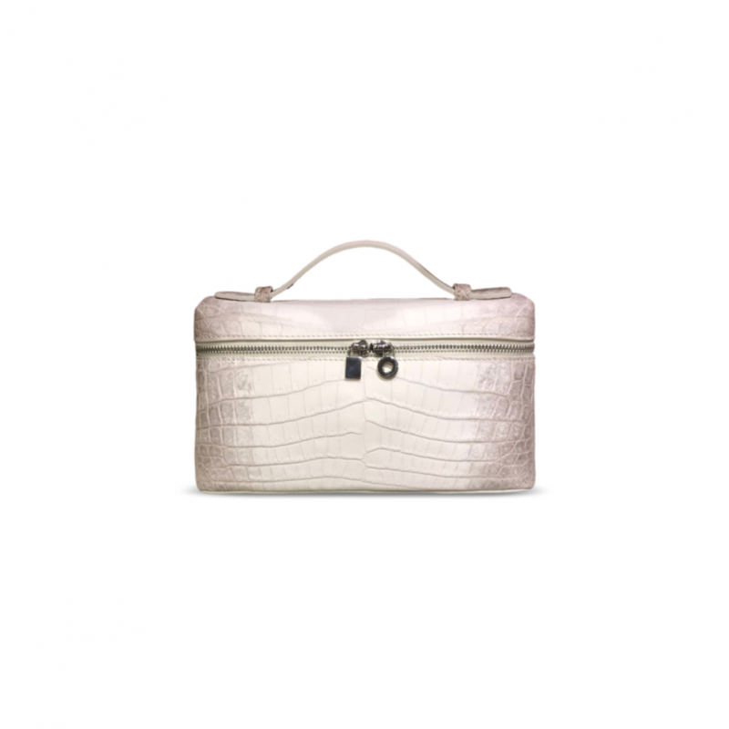 LORO PIANA EXTRA POCKET L19 CROCODILE LEATHER (19*11*6.5cm)