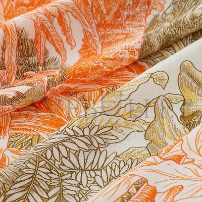 HERMES SCARF ALL'ORTO BOTANICO DI PALERMO SHAWL 140 H244121S 02 (137*136cm) HERMES SCARF ALL'ORTO BOTANICO DI PALERMO SHAWL 140 H244121S 02 (137*136cm)