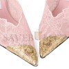 JIMMY CHOO ROSE LACE PUMPS WITH METAL LACE DETAIL FAIZ100FYZ JIMMY CHOO ROSE LACE PUMPS WITH METAL LACE DETAIL FAIZ100FYZ