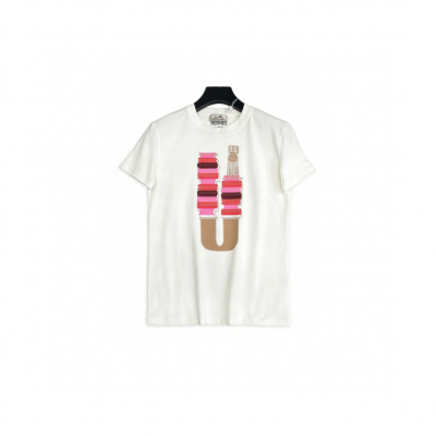 HERMES PRINTED STRAIGHT T-SHIRT HERMES PRINTED STRAIGHT T-SHIRT