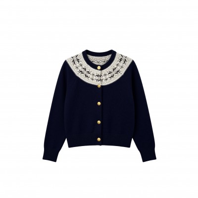 CELINE CASHMERE SWEATER WOMEN'S DARK BLUE RV0FQ0N82-07DX