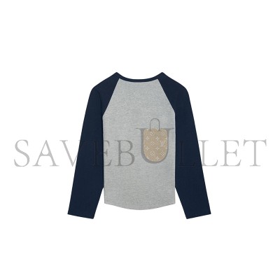 CELINE PARIS T-SHIRT IN COTTON JERSEY GREY MELANGE NAVY 2X04K865W.09SH CELINE PARIS T-SHIRT IN COTTON JERSEY GREY MELANGE NAVY 2X04K865W.09SH