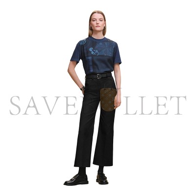 HERMES COLORIAGES DE JOUR SHORT-SLEEVE TWILLAINE SWEATER H5H2811DHI534 HERMES COLORIAGES DE JOUR SHORT-SLEEVE TWILLAINE SWEATER H5H2811DHI534