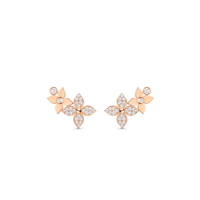 LOUIS VUITTON IDYLLE BLOSSOM EARRING, PINK GOLD AND DIAMONDS Q96945
