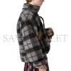 MIU MIU CHECKED TEDDY ZIPPER JACKET MJL042 MIU MIU CHECKED TEDDY ZIPPER JACKET MJL042