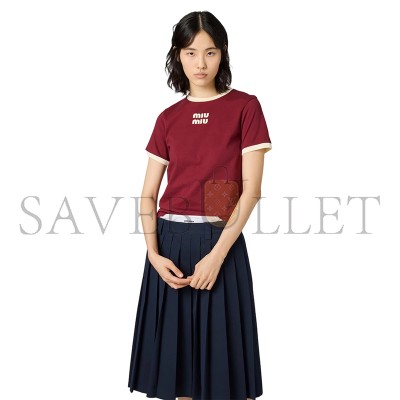 MIU MIU COTTON JERSEY T-SHIRT MJNA17 MIU MIU COTTON JERSEY T-SHIRT MJNA17