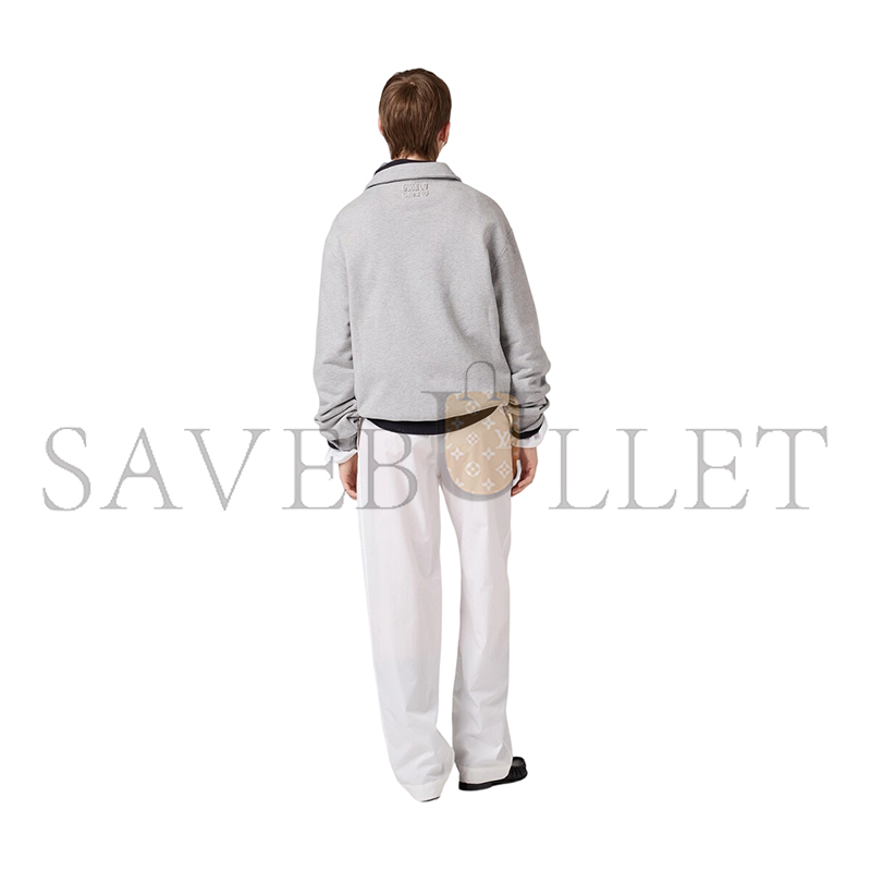 MIU MIU ZIPPERED COTTON FLEECE JACKET MJLA04