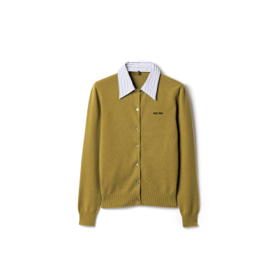 MIU MIU CASHMERE CARDIGAN WITH COLLAR MMF990 MIU MIU CASHMERE CARDIGAN WITH COLLAR MMF990
