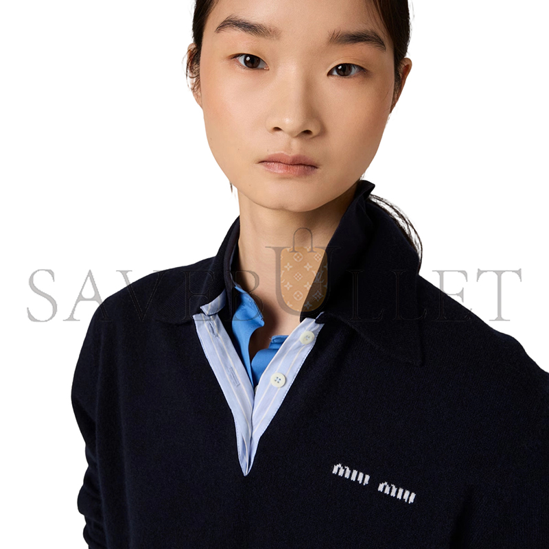 MIU MIU CASHMERE POLO SWEATER MMLA20 MIU MIU CASHMERE POLO SWEATER MMLA20