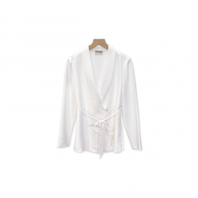 MIU MIU BELTED SUIT JACKET MIU MIU BELTED SUIT JACKET