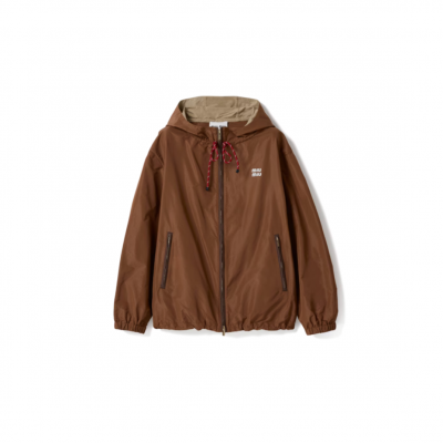 MIU MIU TECHNICAL FABRIC HOODIE JACKET ML1055