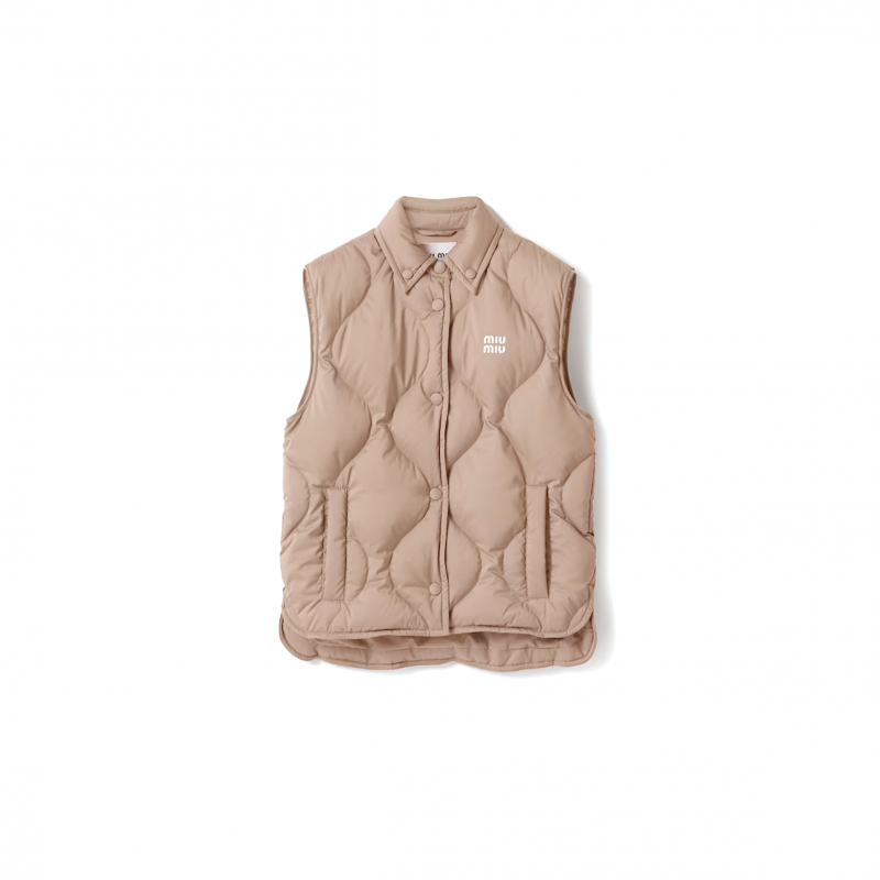 MIU MIU TECHNICAL PONGEE DOWN VEST ML1144