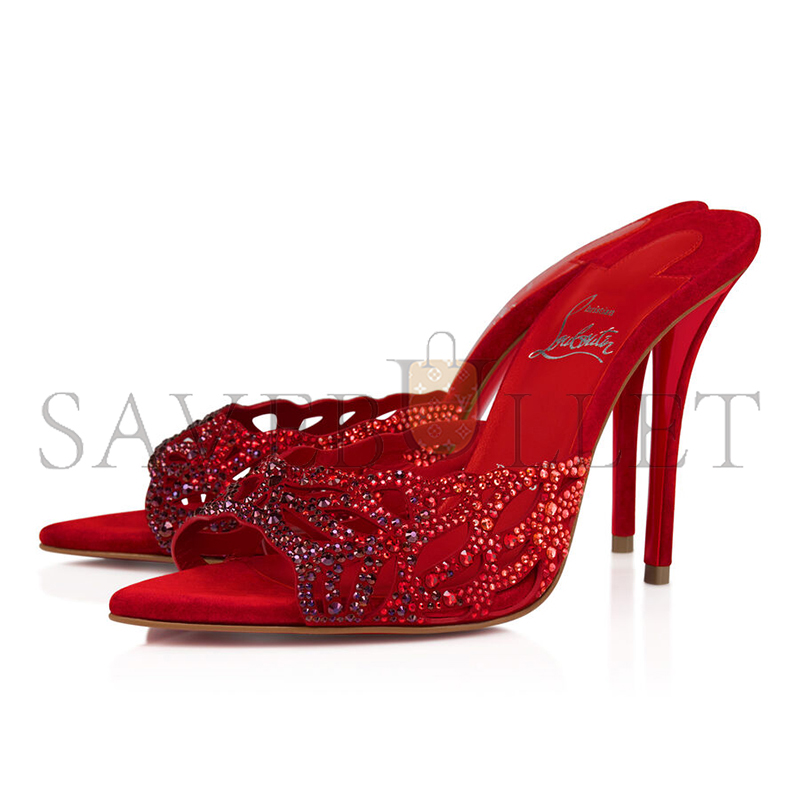 CHRISTIAN LOUBOUTIN LASERA STRASS MULE 100 MM MULES 3250730R856 CHRISTIAN LOUBOUTIN LASERA STRASS MULE 100 MM MULES 3250730R856