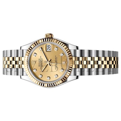 ROLEX DATEJUST 31MM CHAMPAGNE DIAMOND YELLOW GOLD ROLEX DATEJUST 31MM CHAMPAGNE DIAMOND YELLOW GOLD