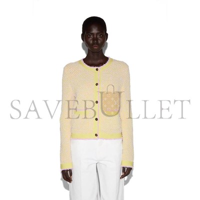 GUCCI YELLOW COTTON CARDIGAN 4662121