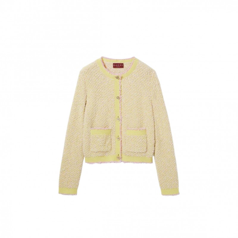 GUCCI YELLOW COTTON CARDIGAN 4662121
