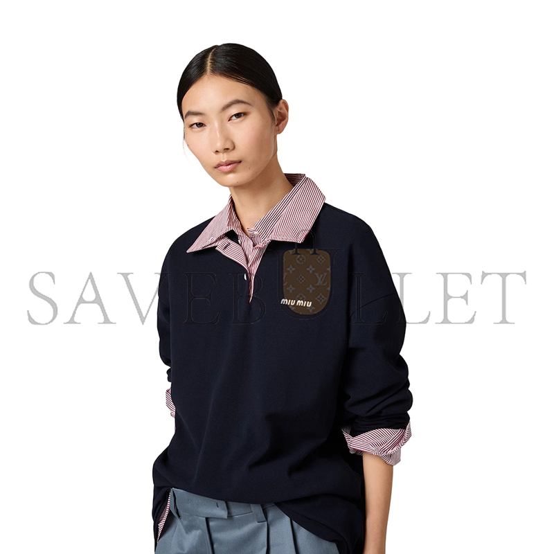MIU MIU COTTON PIQUÉ POLO SHIRT MJLA36 MIU MIU COTTON PIQUÉ POLO SHIRT MJLA36