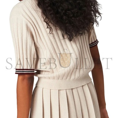 MIU MIU CASHMERE KNIT POLO SHIRT MML878 MIU MIU CASHMERE KNIT POLO SHIRT MML878