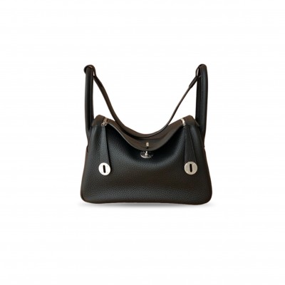 HERMES MASTER LINDY 34 IN CLEMENCE LEATHERBLACK (34*23*17cm) 