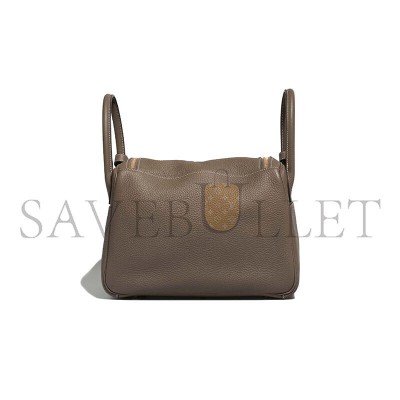 HERMÈS LINDY 30 CLEMENCE ETOUPE BAG (30*19*16cm) 