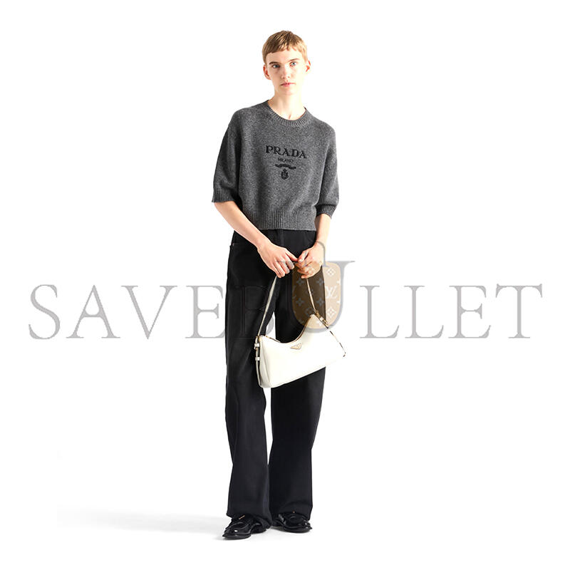PRADA WOOL AND CASHMERE CREW-NECK SWEATER P24Z1U 
