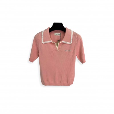MIU MIU CASHMERE POLO SWEATER MIU MIU CASHMERE POLO SWEATER